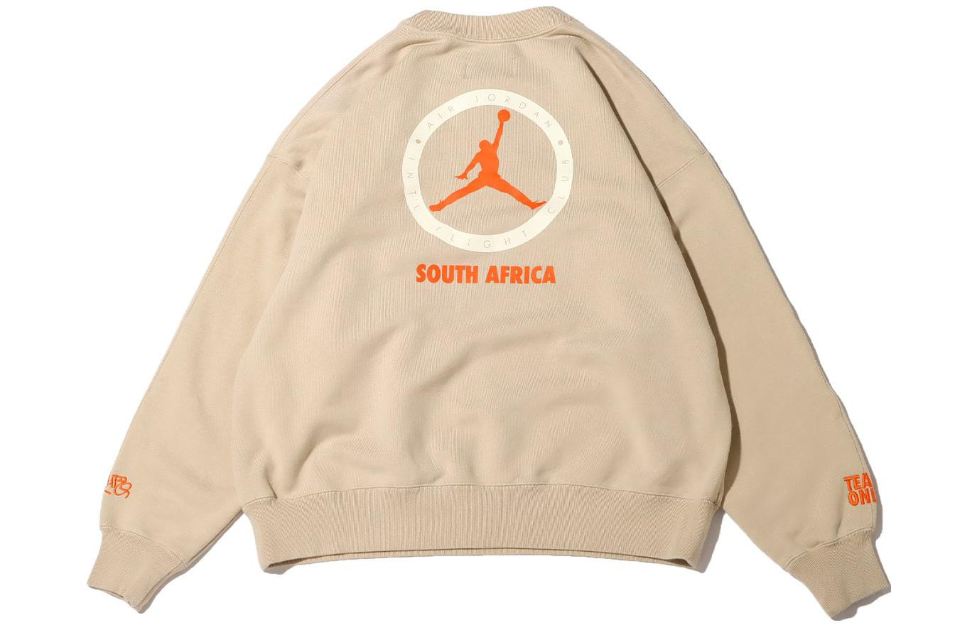 (WMNS) Air Jordan x Shelflife Crew-Neck Sweatshirt 'Tan' DV7014-206 - 3