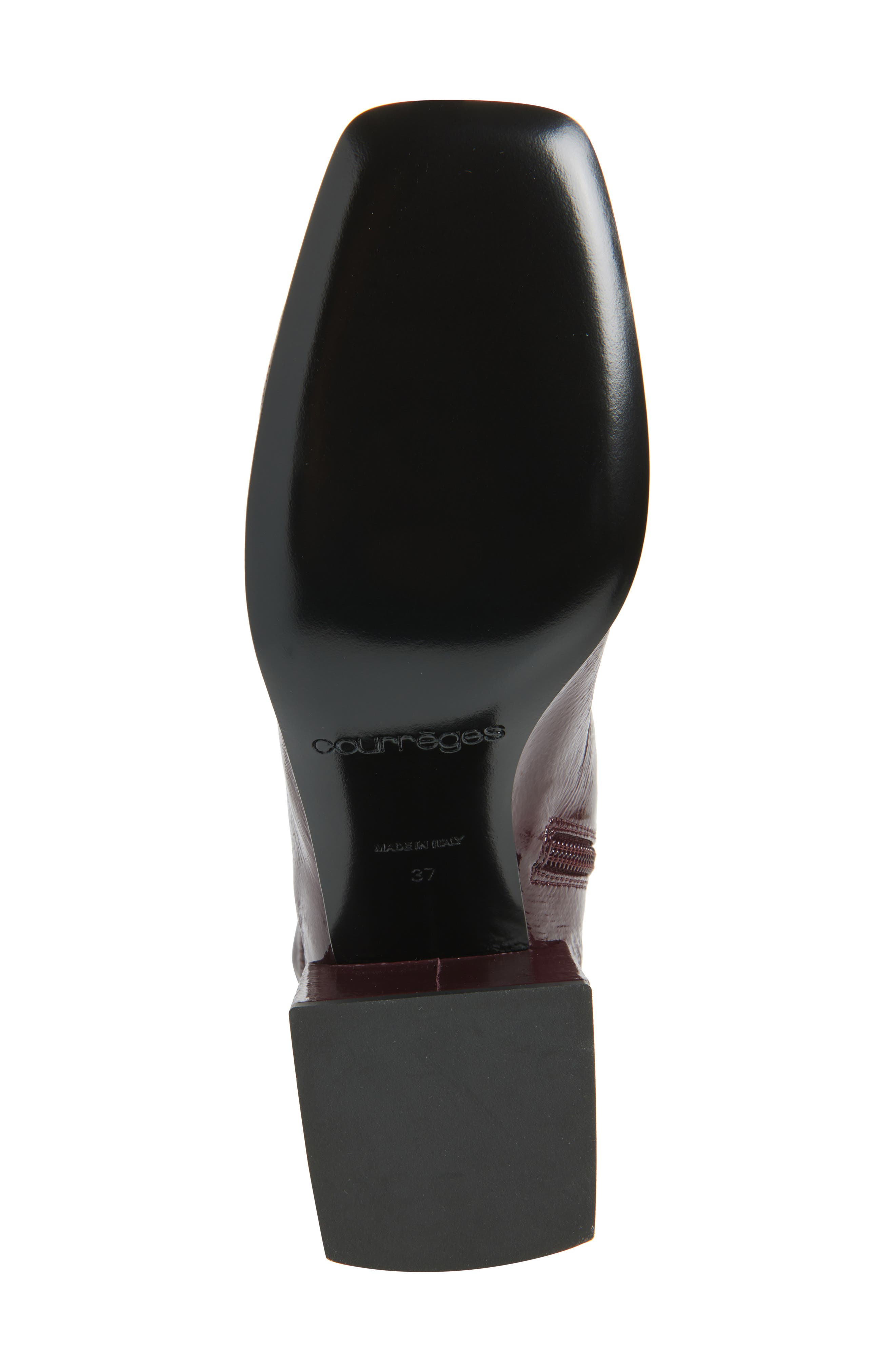 Courrèges Re-Edition Vinyl Ankle Boot in Burgundy at Nordstrom - 6