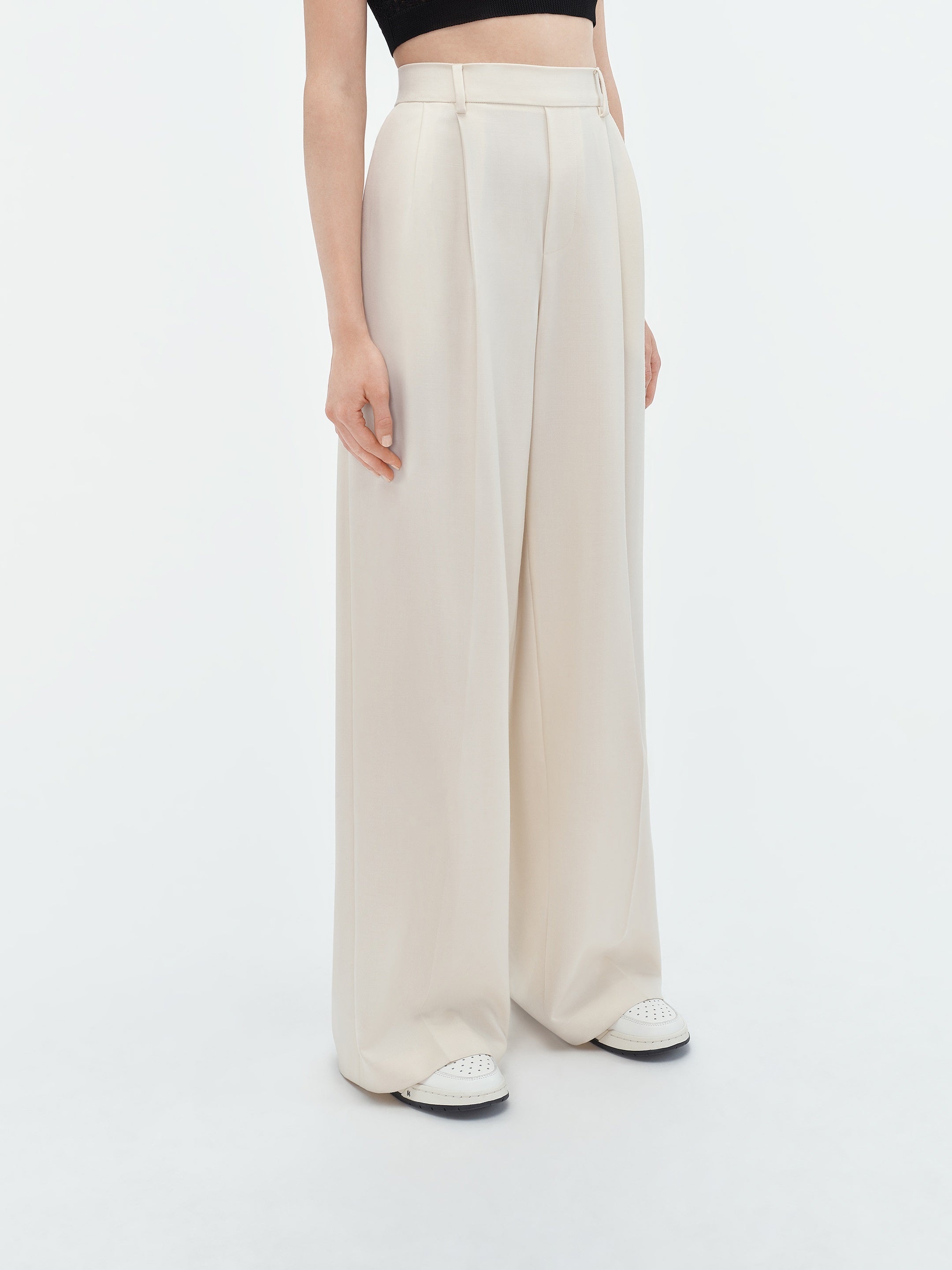 RELAXED DOUBLE PLEATED PANT - 4