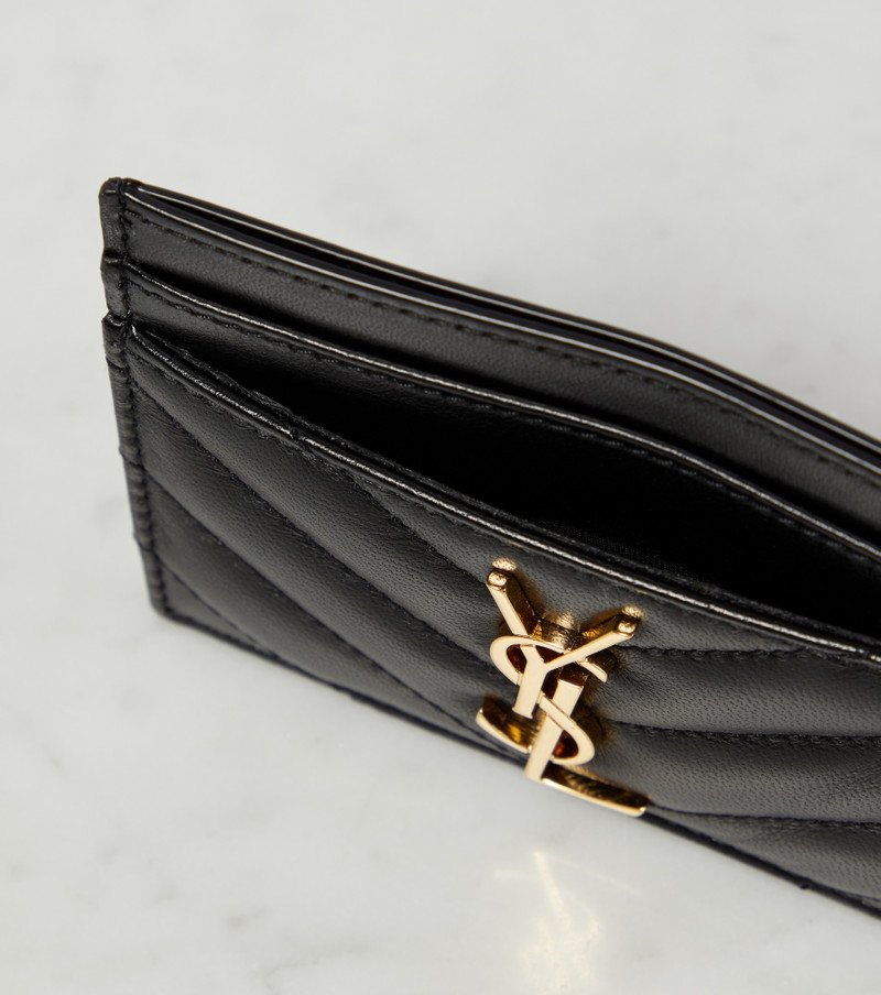 SAINT LAURENT Cassandre matelassé leather card holder outlook