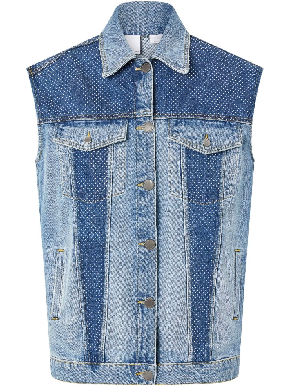 denim sleeveless jacket - 1