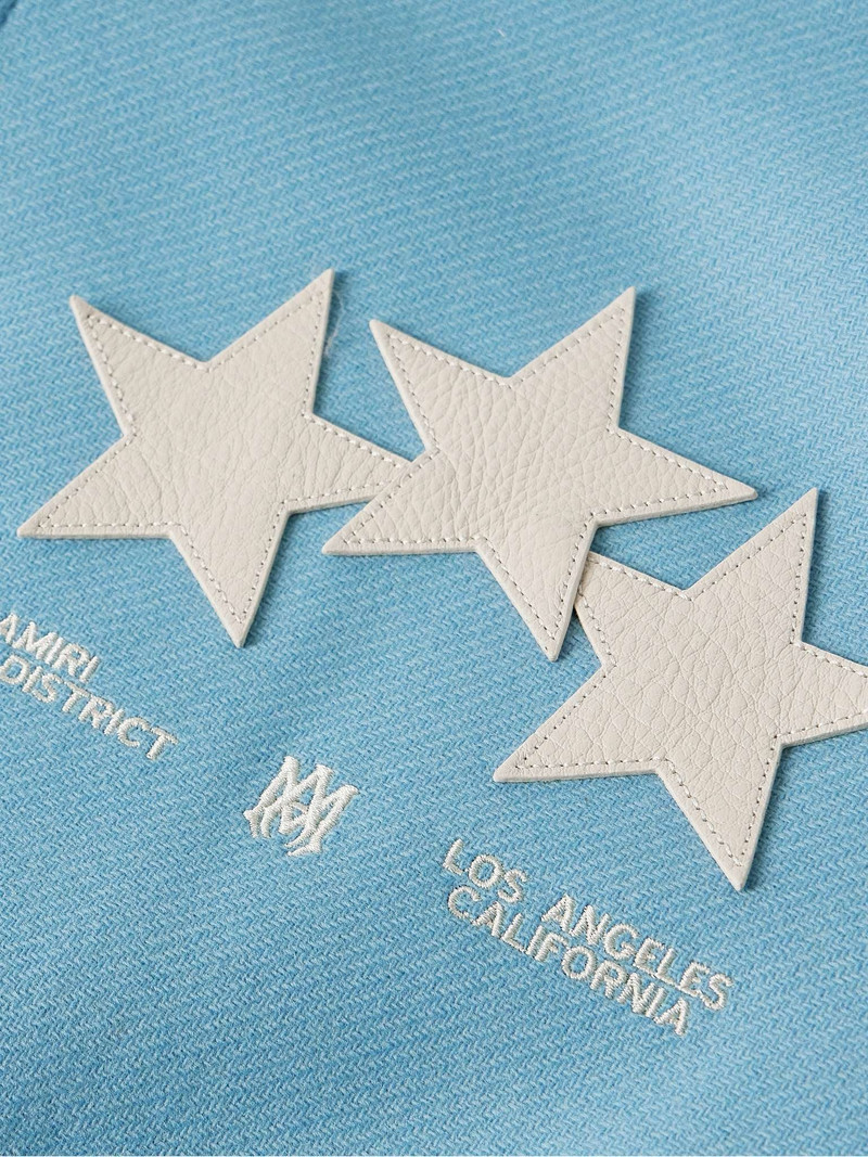 Appliquéd Wool-Blend and Leather Varsity Jacket 5