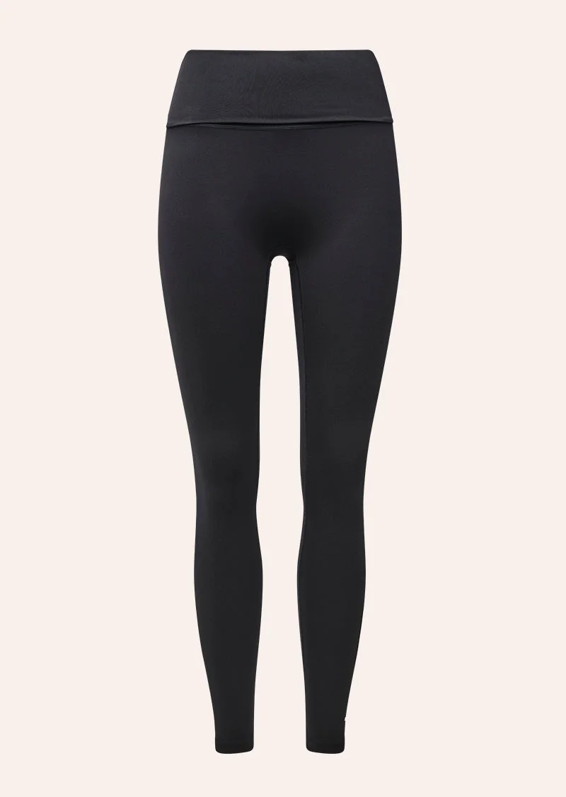 FOLD OVER FULL LENGTH LEGGING IN BLACK - 1