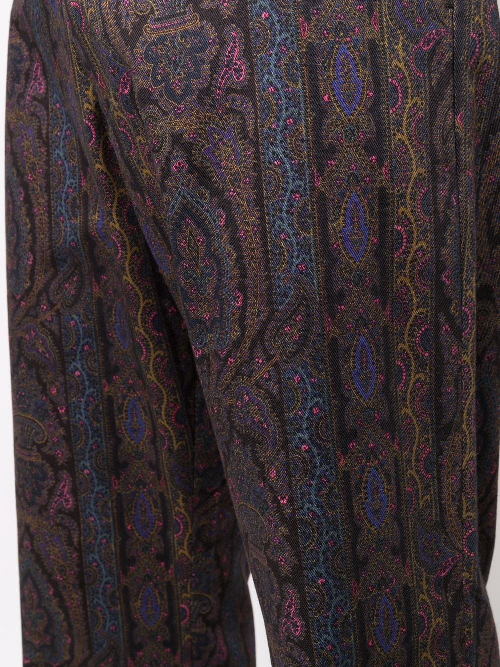 paisley-print straight leg trousers - 5