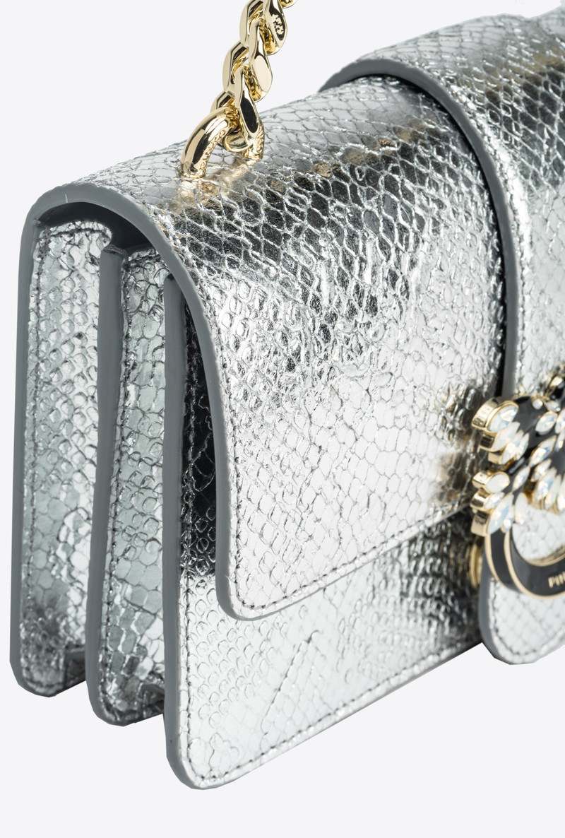 PINKO GALLERIA MINI LOVE BAG ONE IN PUNCHED REPTILE SKIN 6