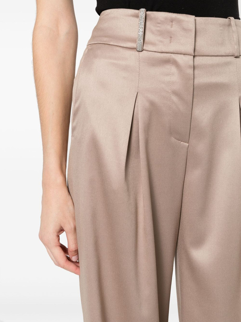 dart-embellished twill wide-leg trousers 5