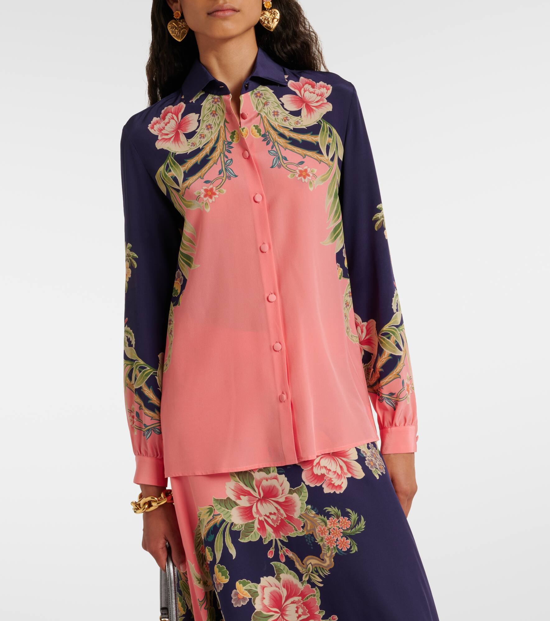 Printed silk shirt - 7