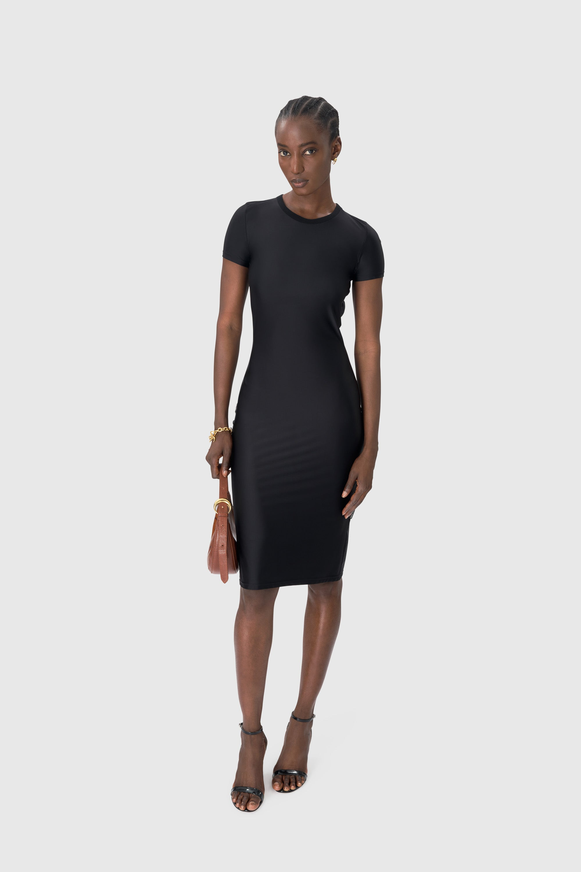 Draped Jersey Open Back Dress - 2