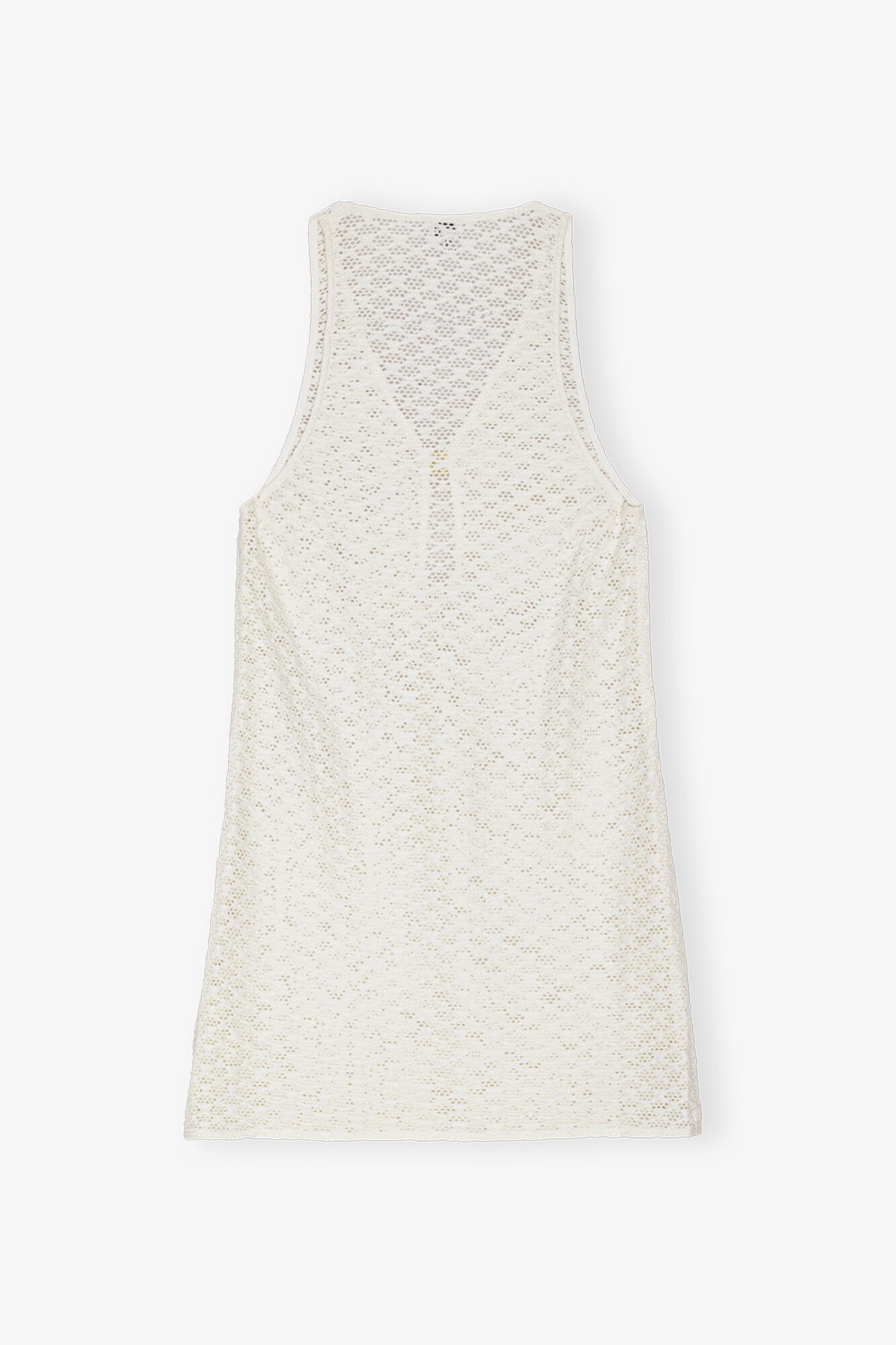 WHITE MESH LACE MINI DRESS - 6