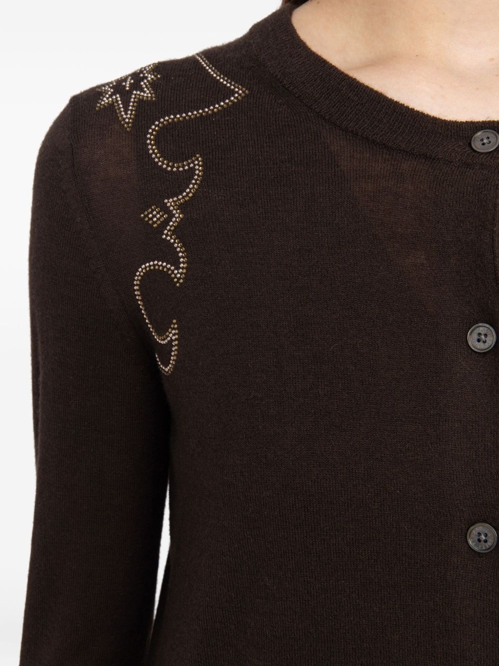 embellished cashmere cardigan - 5