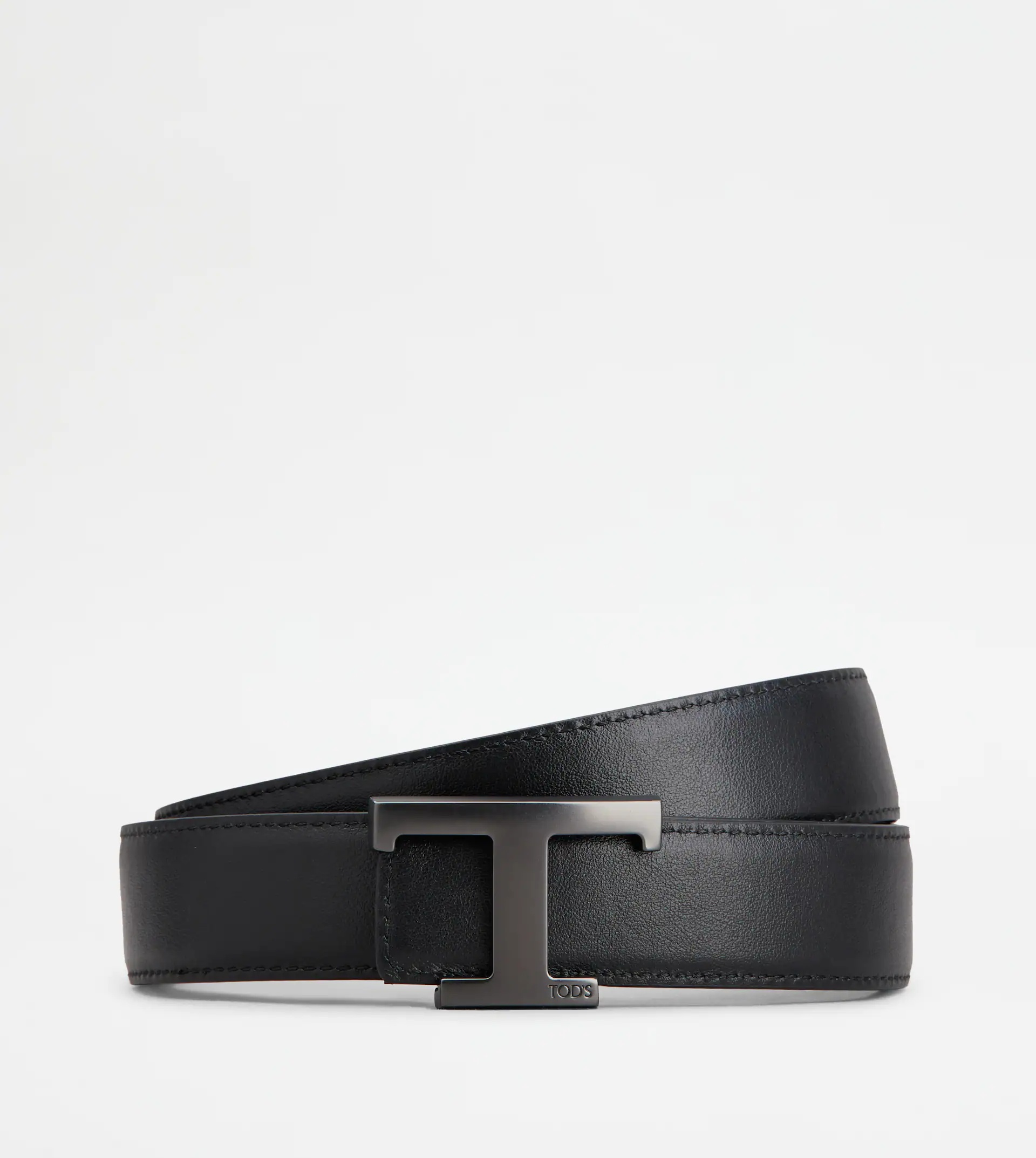 TIMELESS REVERSIBLE BELT IN LEATHER - BROWN, BLACK - 2