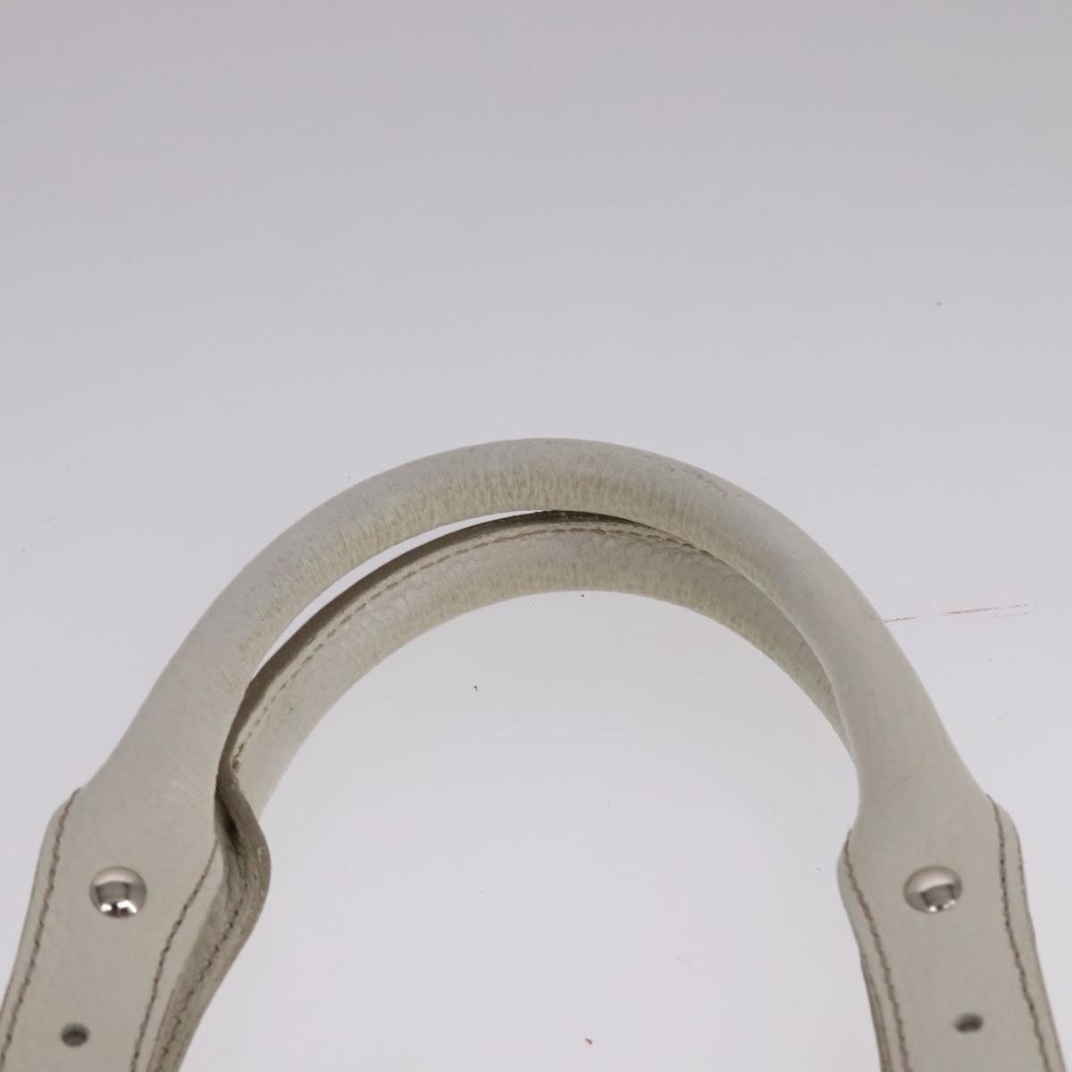 Burberry Hand Bag Leather White Silver - 8