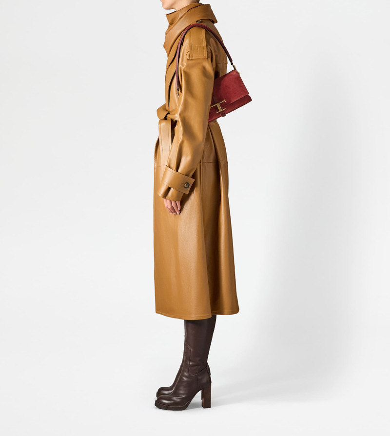 T TIMELESS FLAP BAG IN SUEDE MINI - RED 9
