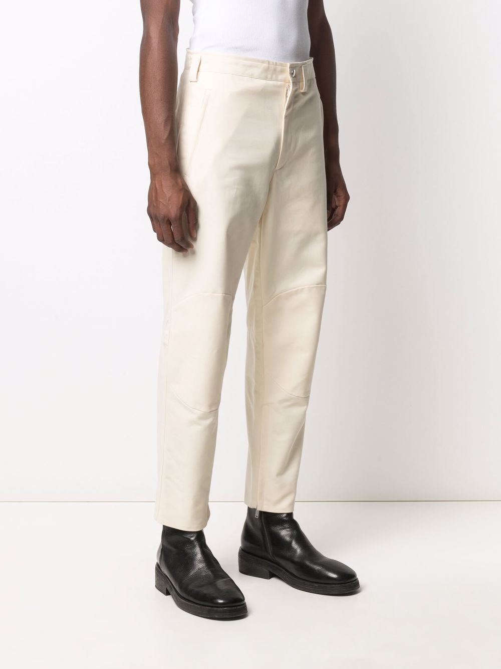 slim-fit leather trousers - 4