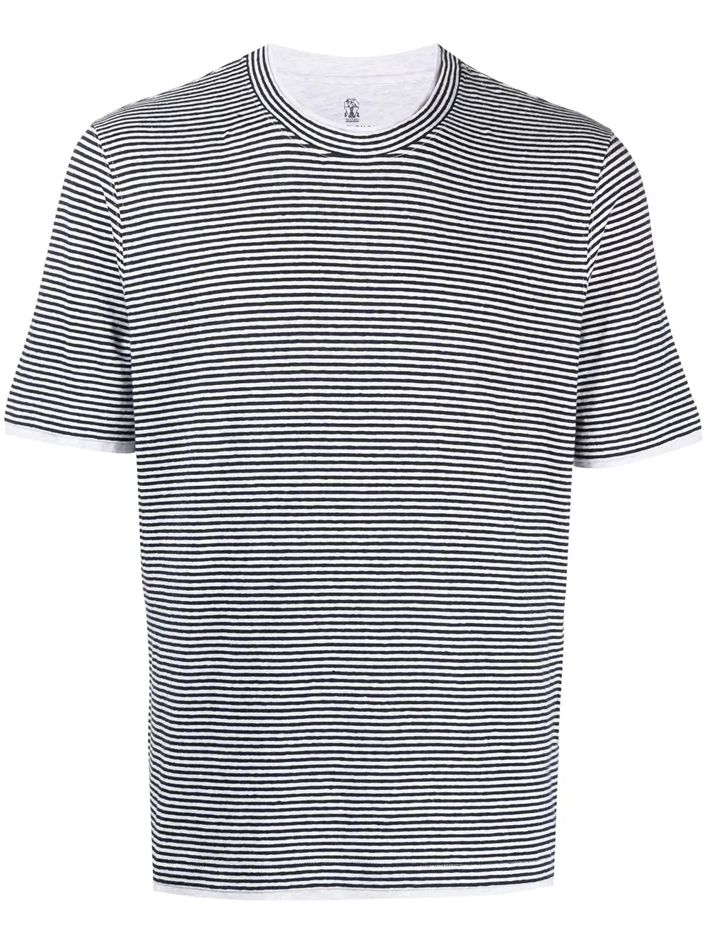 striped crew-neck T-shirt - 1