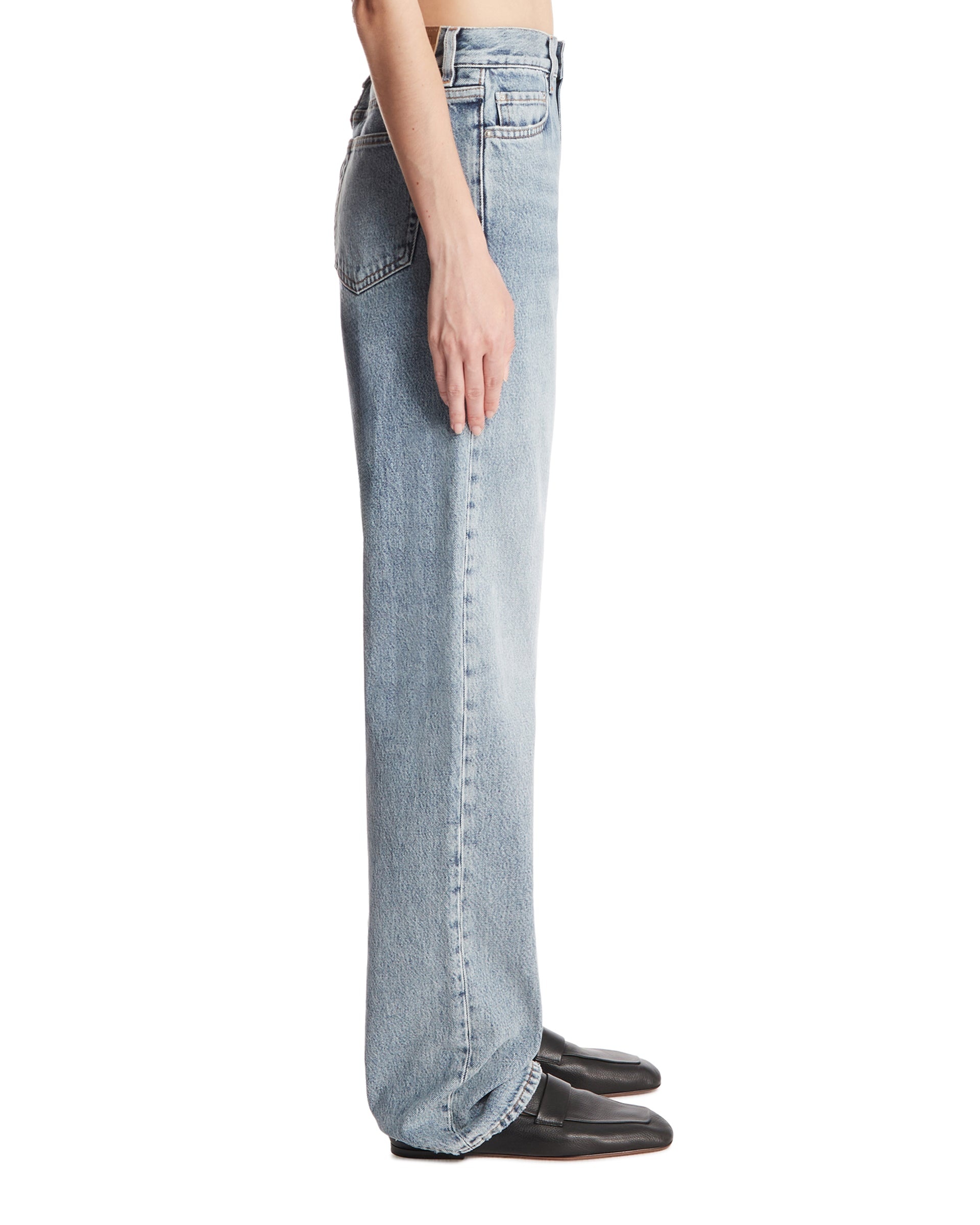 Blue Low Straight Jeans - 5