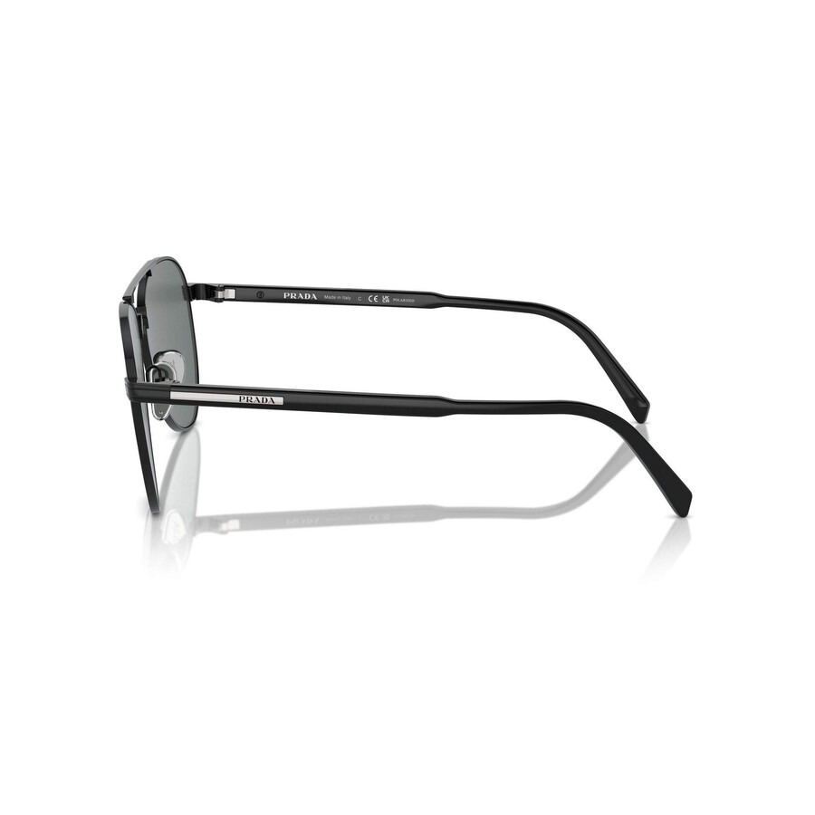 Prada Dark Grey Pilot Men's Sunglasses PR A58S 1AB5Z1 58 - 3