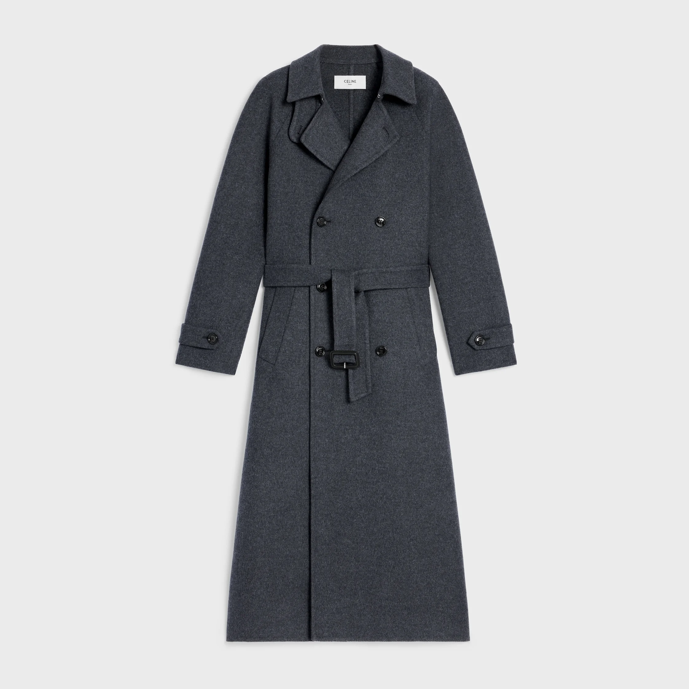 wrapped coat IN double-face wool cashmere - 1