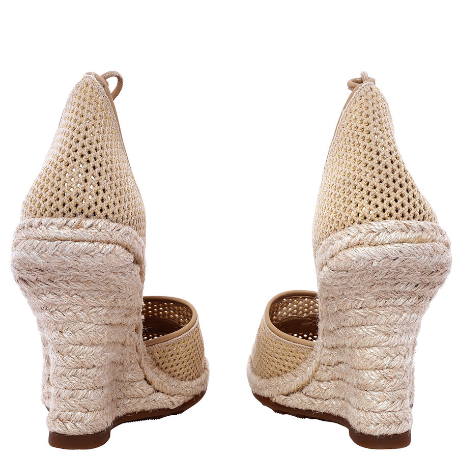 Burberry Mesh Plunge Wedge Heel Espadrilles - 4