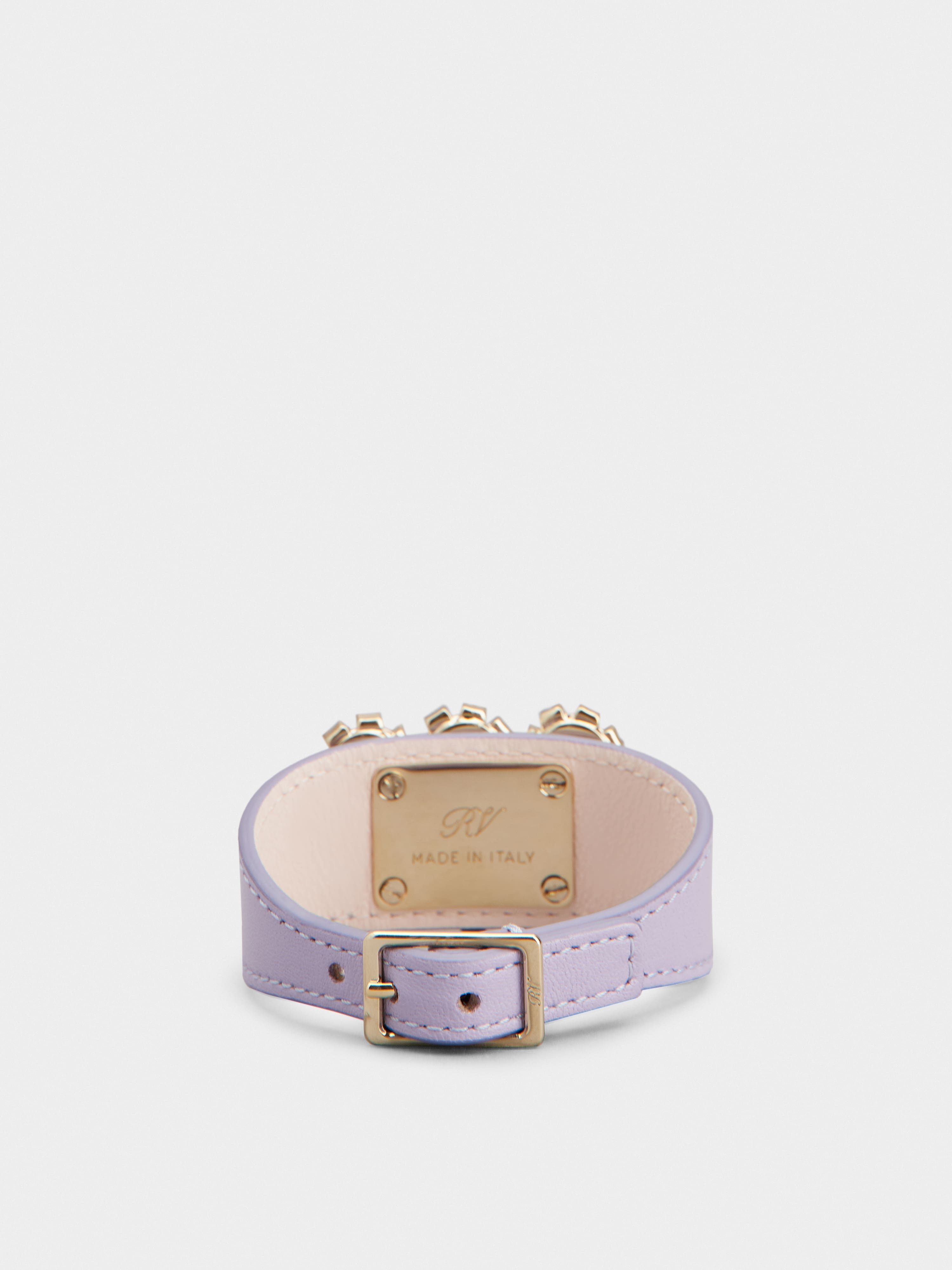Flower Strass Colored Buckle Bracelet - 4