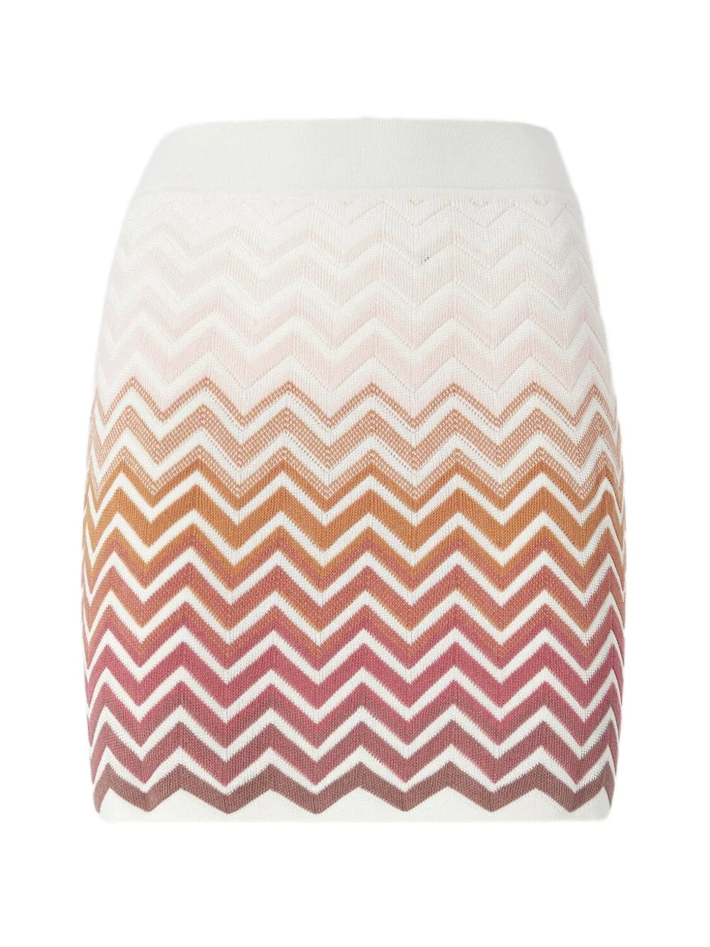 chevron-pattern mini skirt - 1