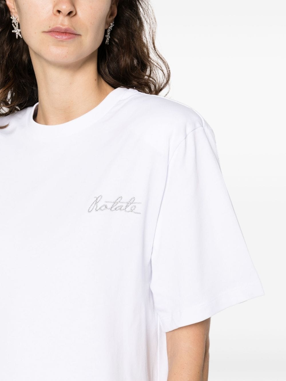 logo-embroidered organic cotton T-shirt - 5