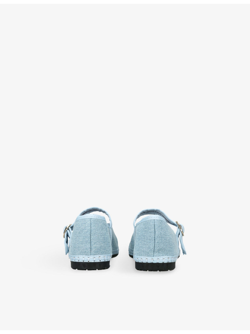 FLABELUS Pierre Denim Mary Jane Flats outlook