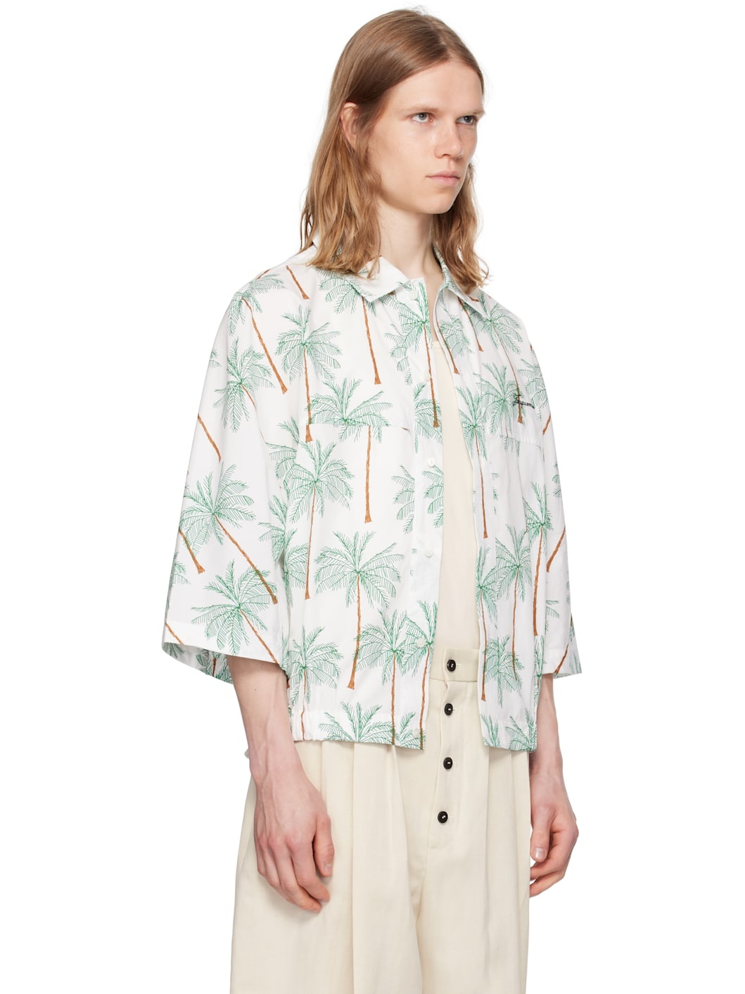 White & Green La Croisière 'The Canevas short-sleeve' Shirt - 2