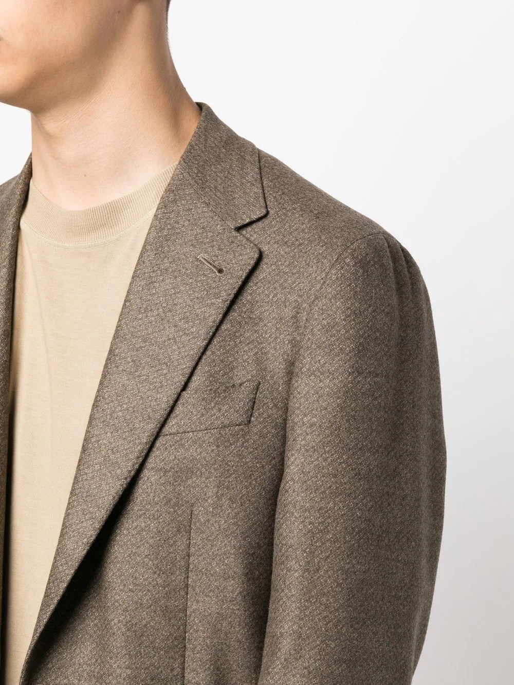 single-breasted wool blazer - 5