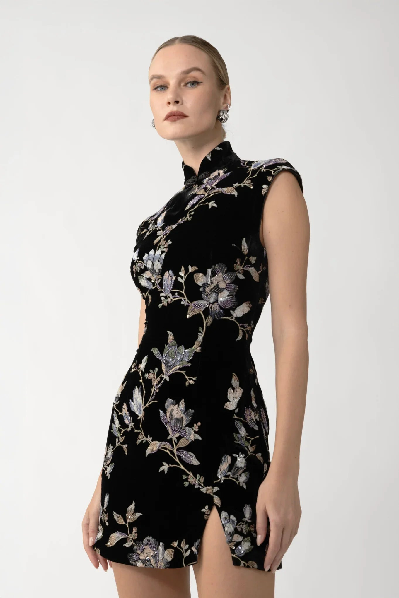 DEVON VELVET MINI DRESS - 4