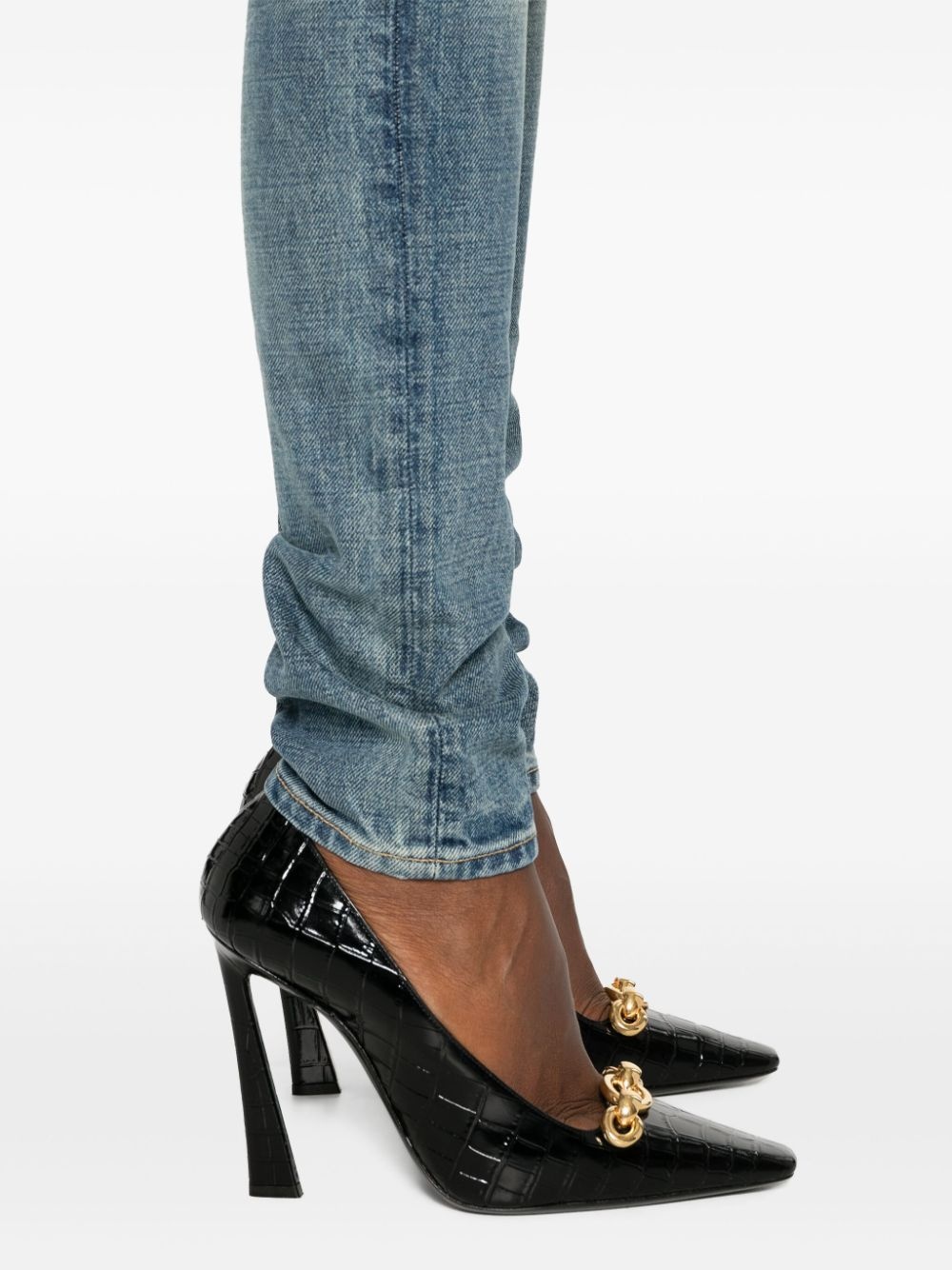 faded skinny jeans - 5