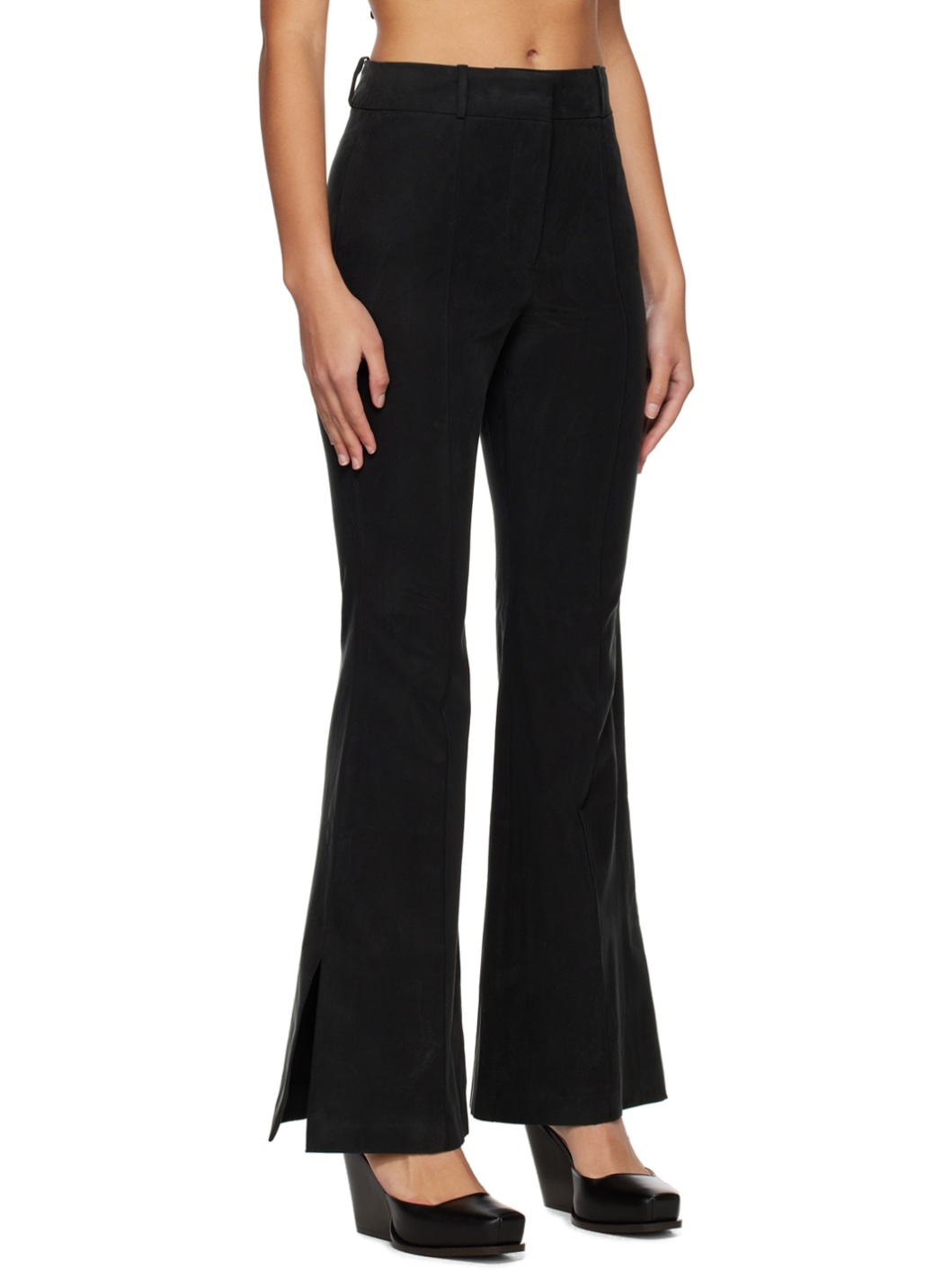 Black Flared Trousers - 2