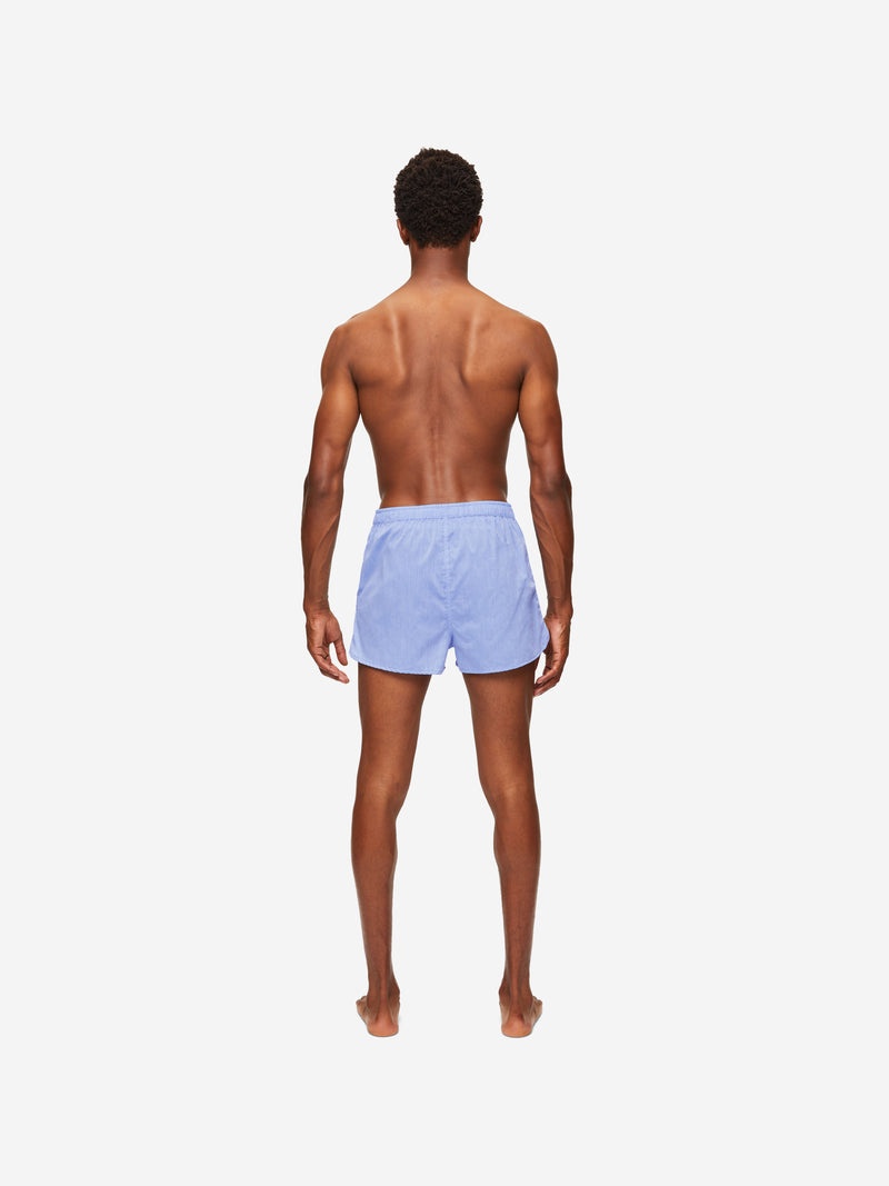 Men's Modern Fit Boxers Amalfi Cotton Batiste Blue - 5