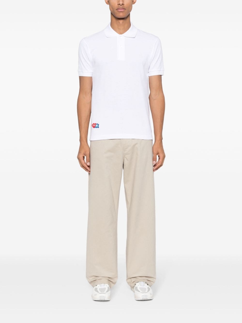 x the Artist Invader pixelated-appliquÃ© polo shirt - 2