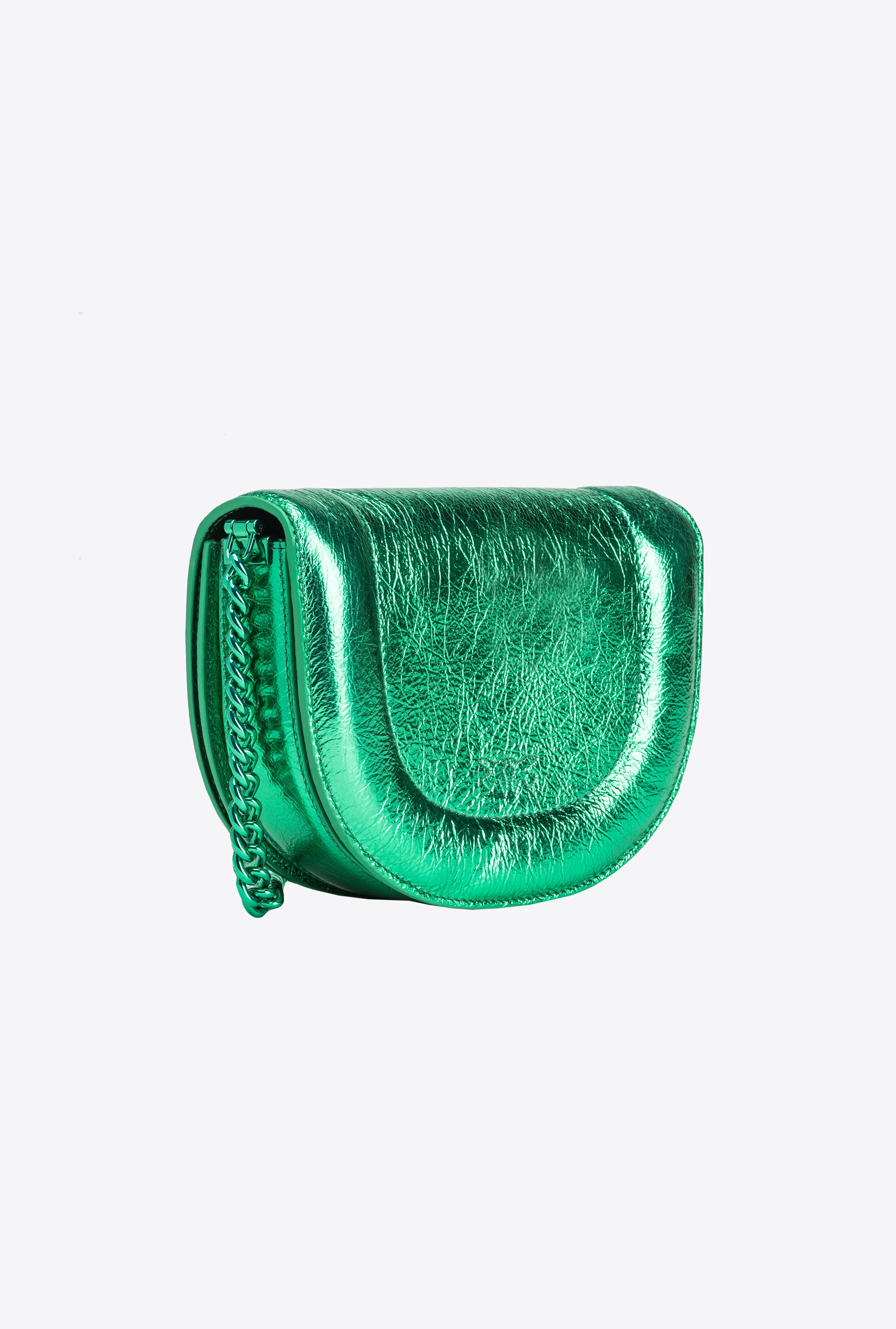 MINI LOVE BAG CLICK ROUND IN CRINKLED LAMINATED NAPPA LEATHER - 2