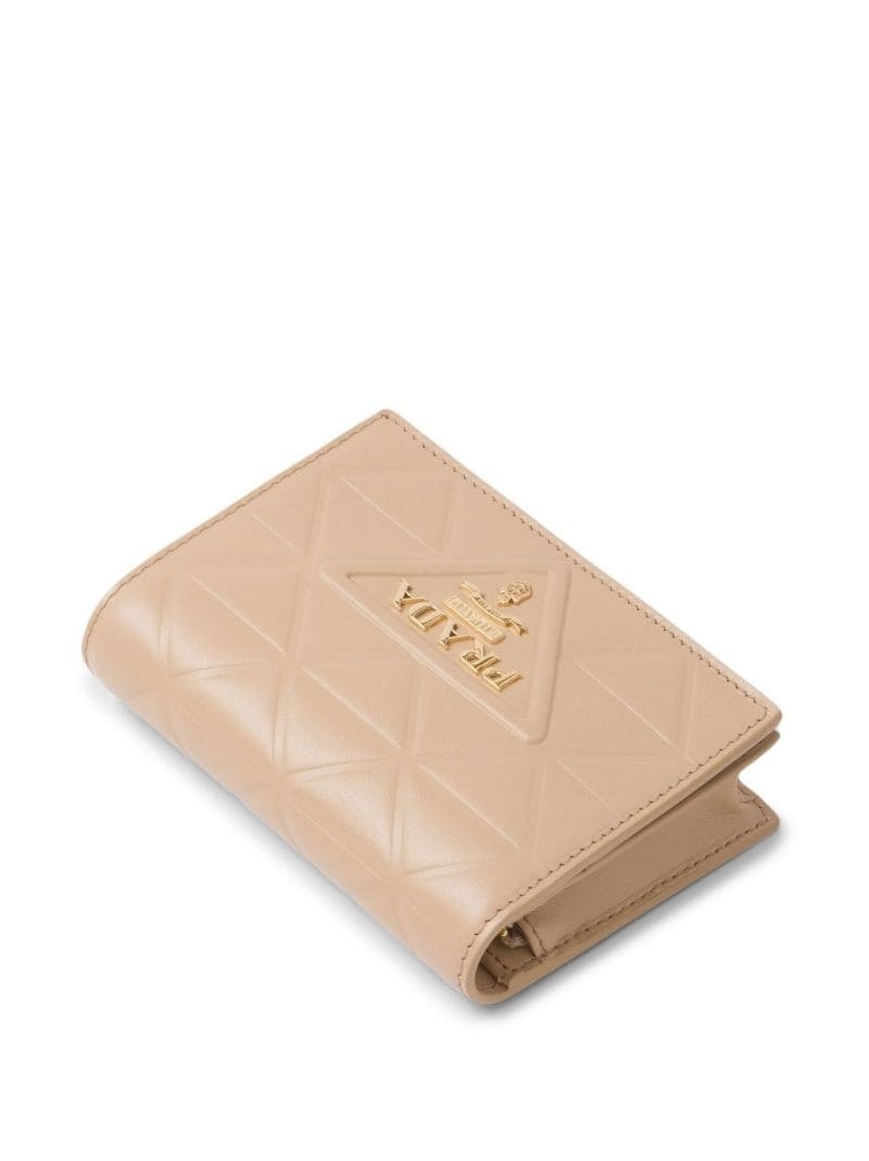 triangle-motif leather wallet - 4