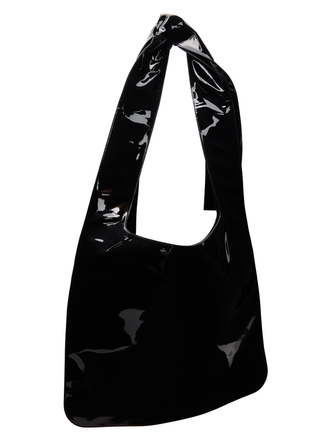 Black Flat Messenger Bag - 3
