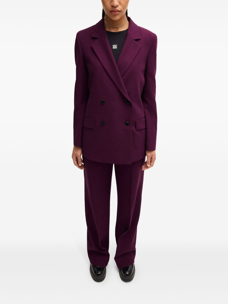 HUGO logo-patch blazer outlook