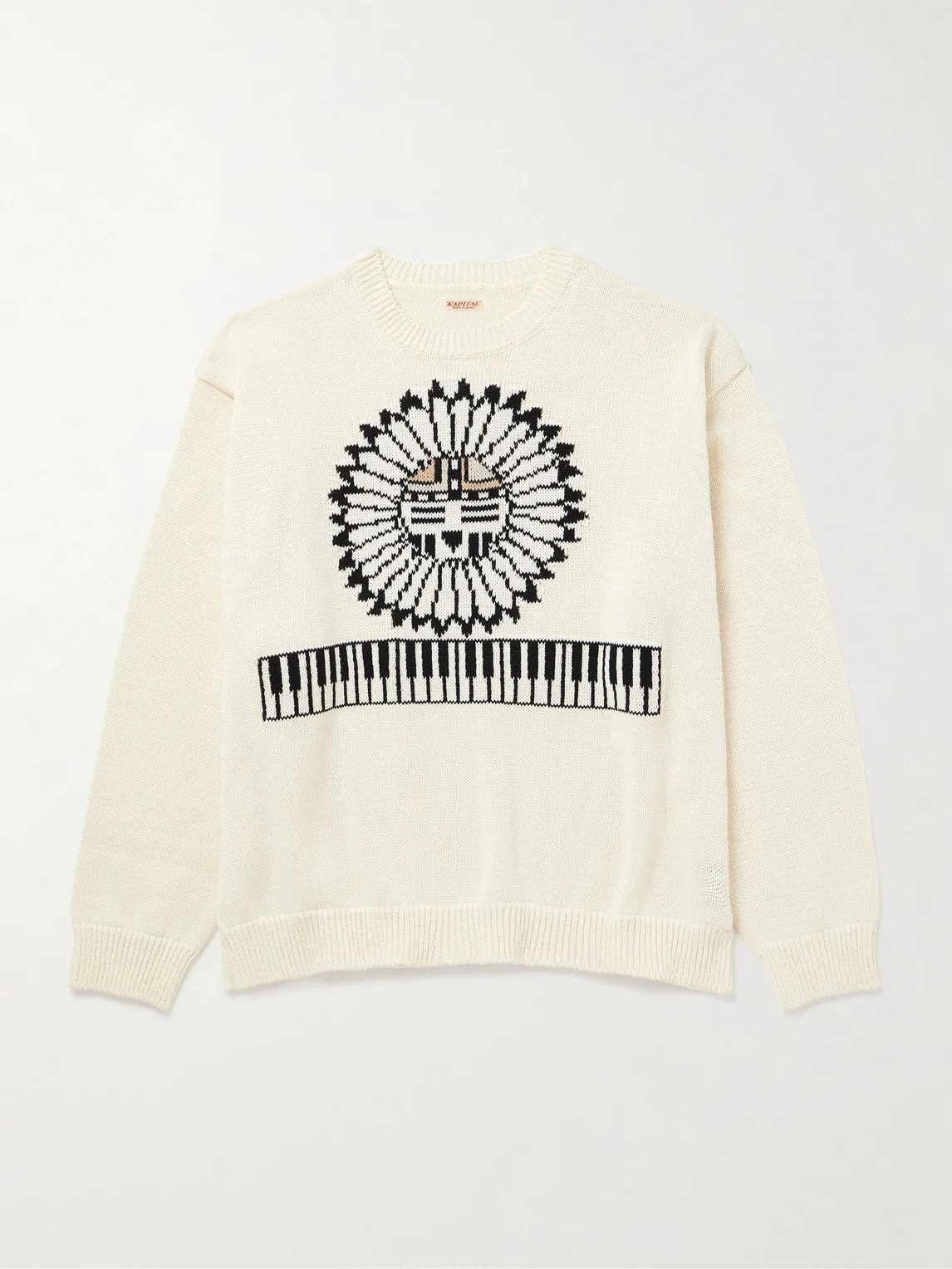 Cotton-Blend Jacquard Sweater - 1