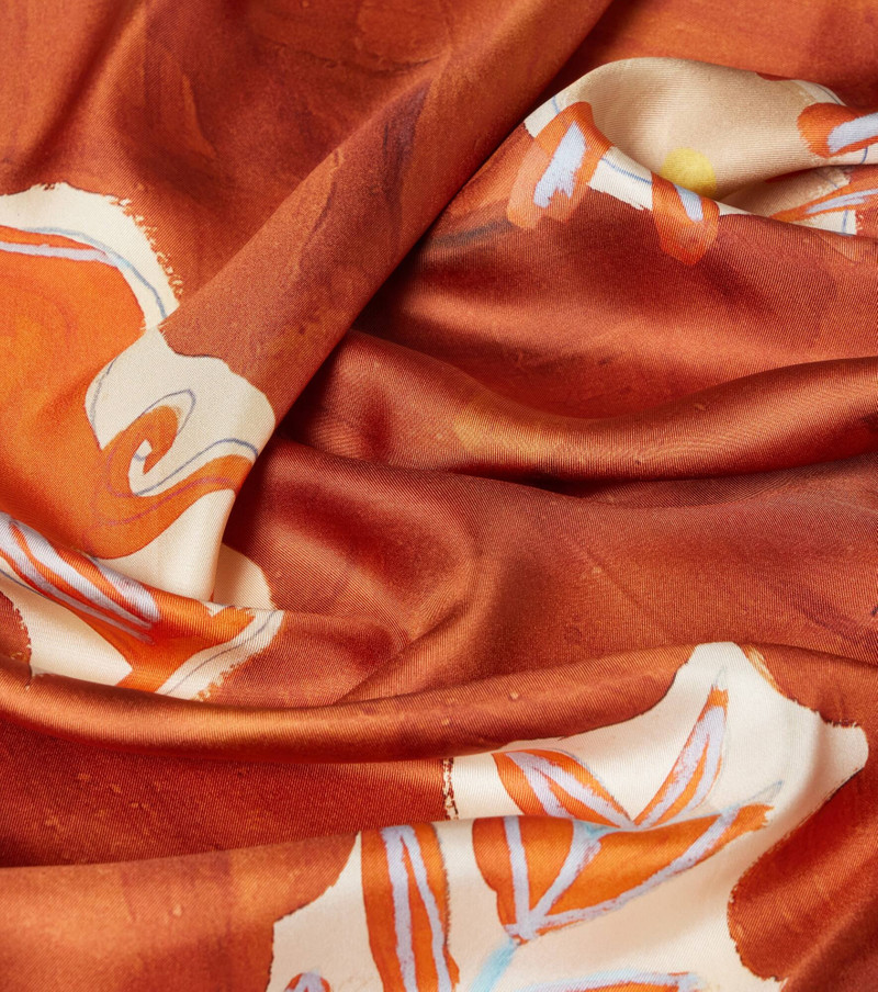 ALÉMAIS Soleil D'Amour silk scarf outlook