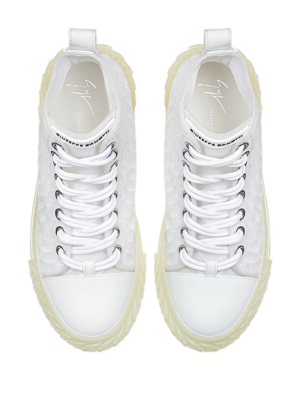 Blabber koi-print mid-top sneakers - 4