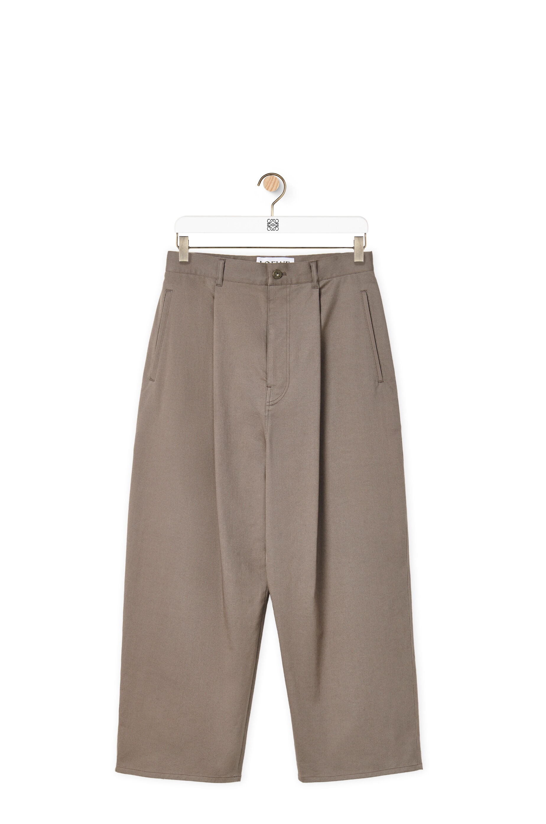 Single pleat trousers in cotton - 1