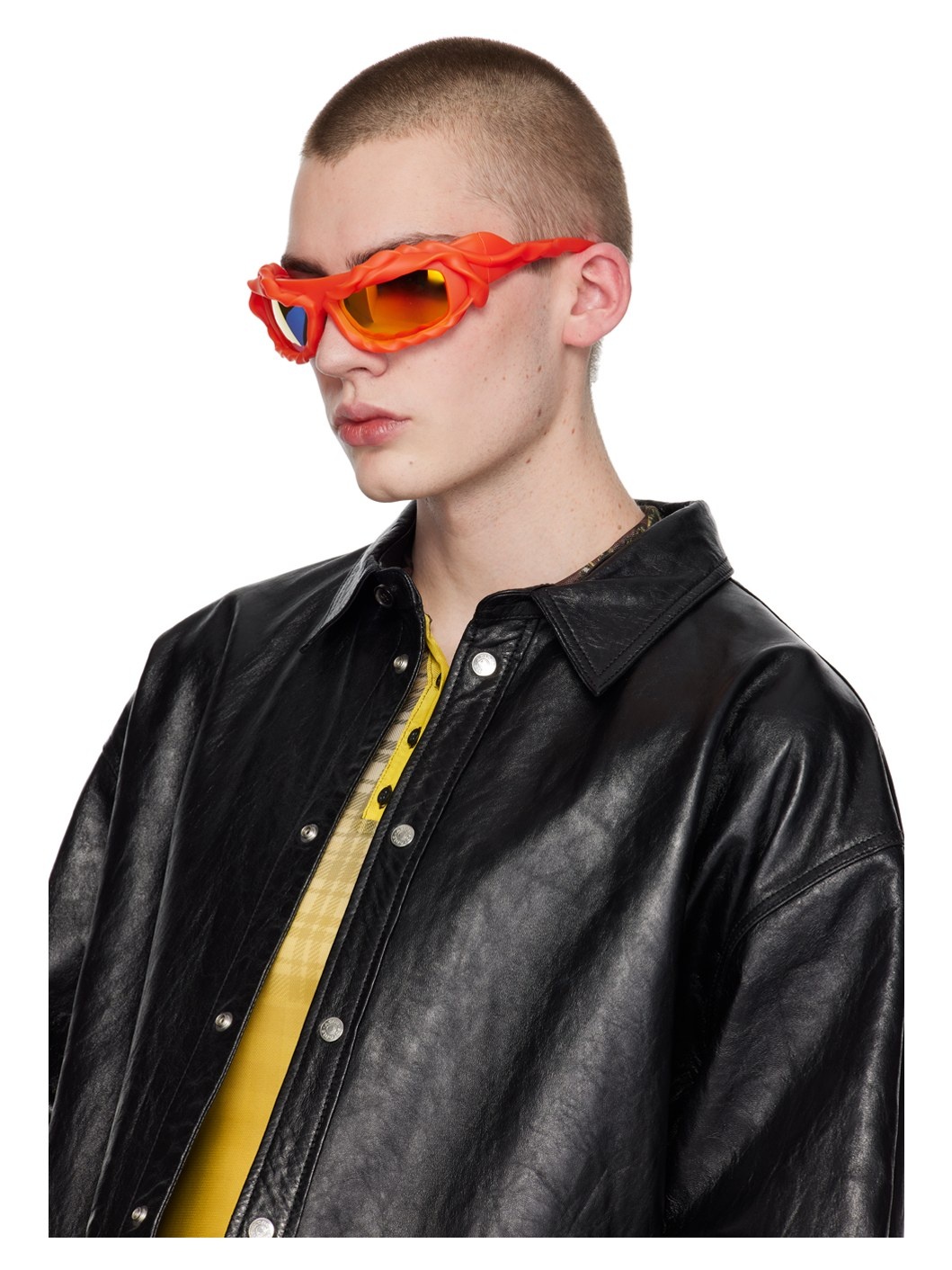 SSENSE Exclusive Red Twisted Sunglasses - 4