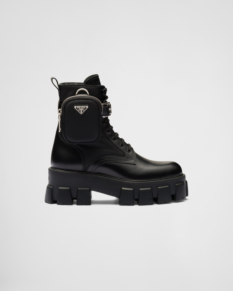 Monolith leather and Re-Nylon boots with pouch 2