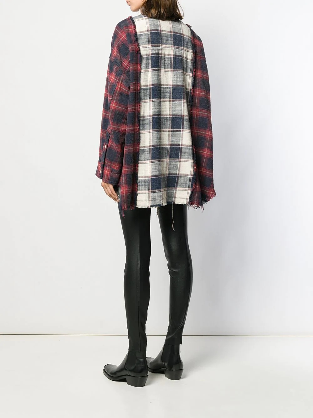 contrast plaid shirt - 4