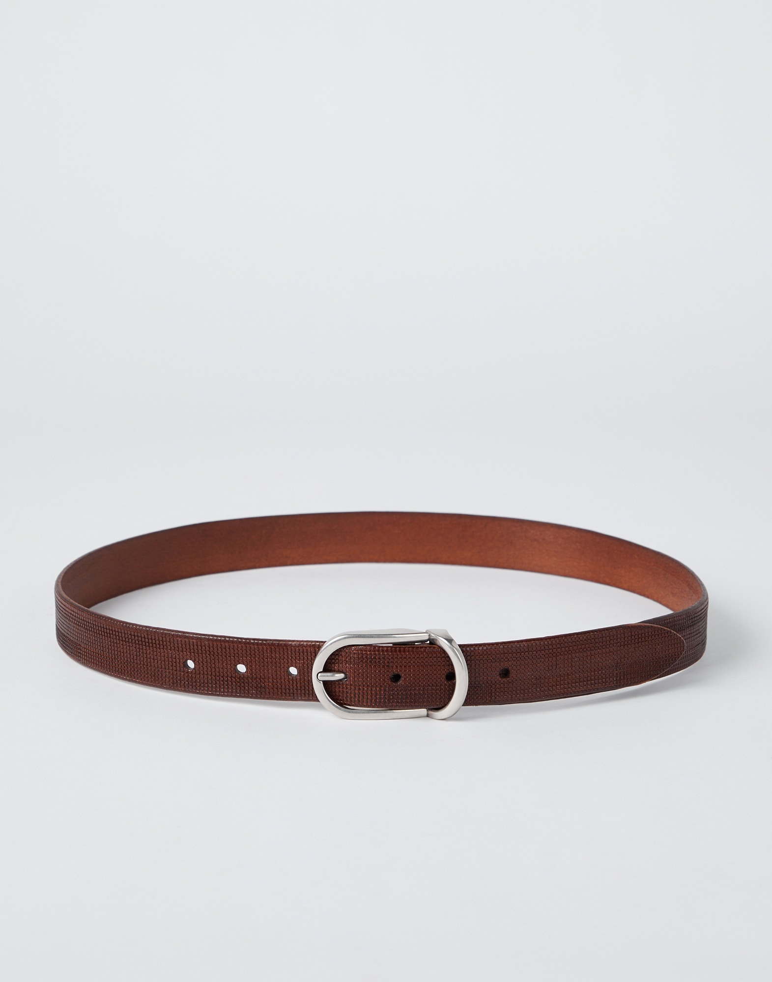 Embossed leather belt - 1