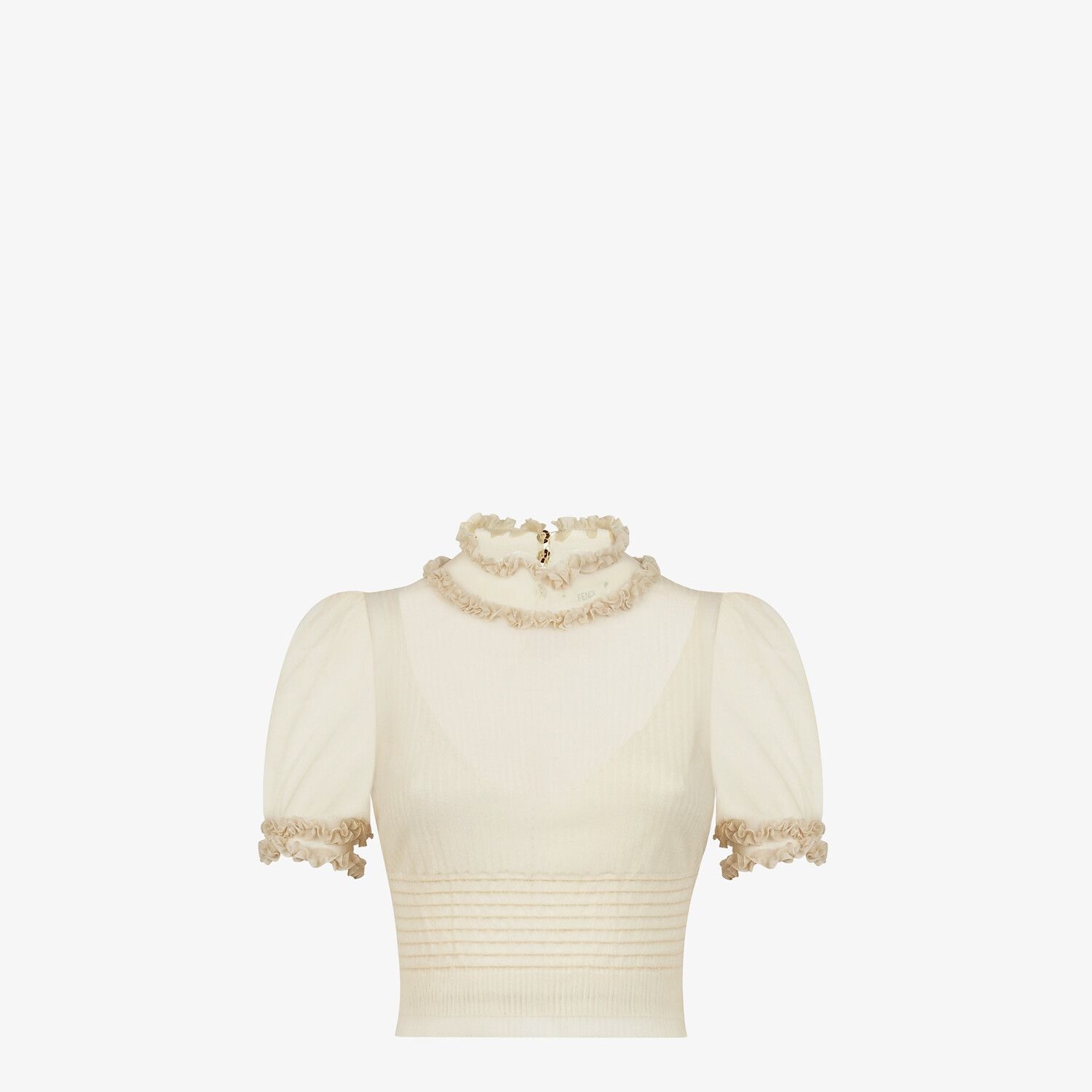 Beige nylon sweater - 1