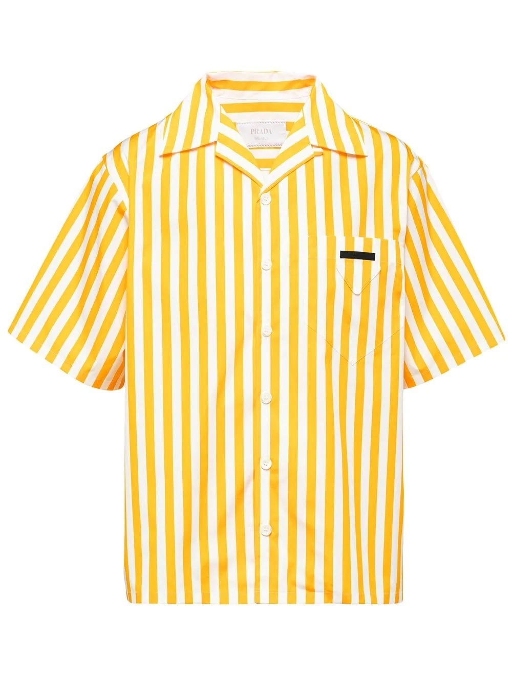 striped short-sleeved shirt - 1