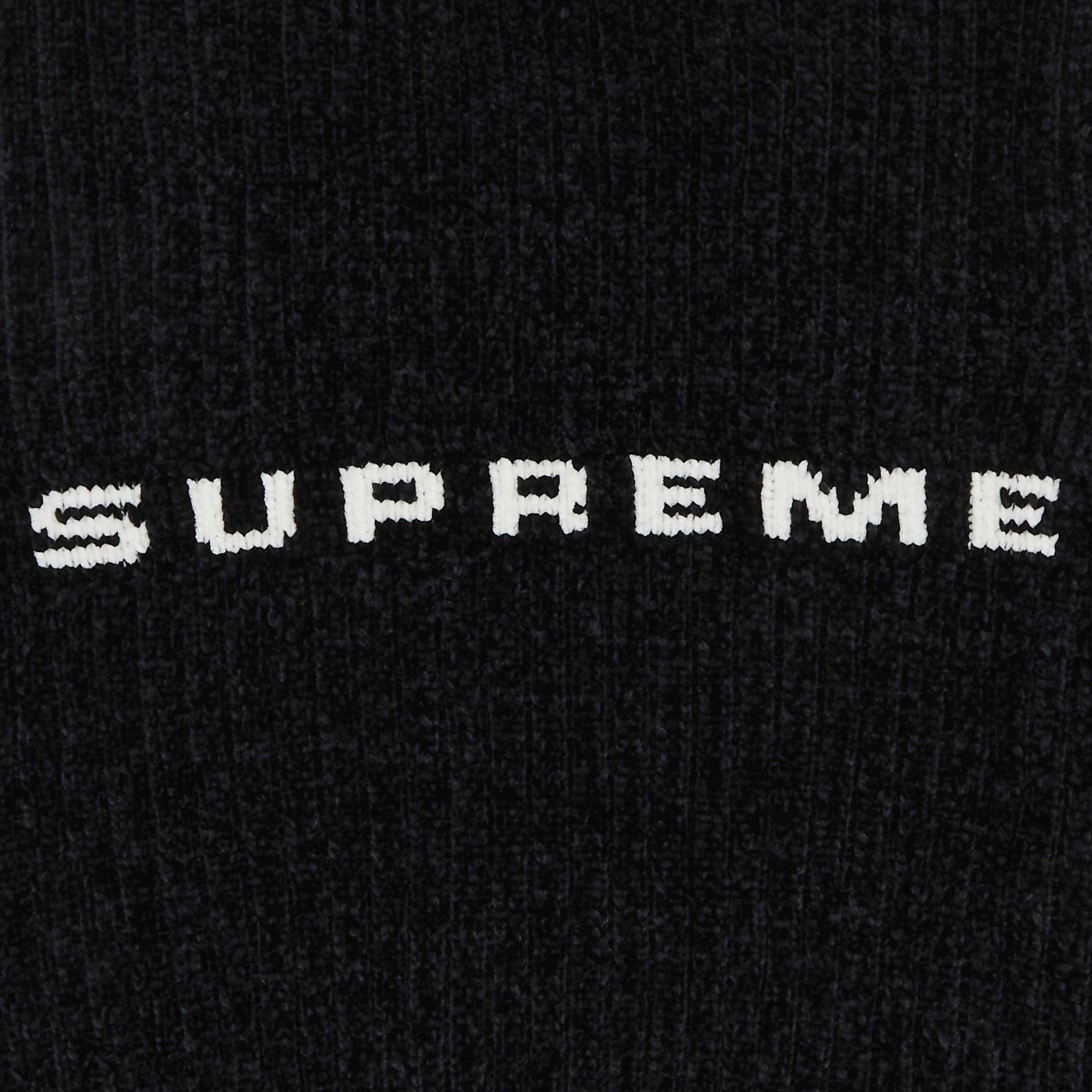 Supreme Chenille Sweater Vest 'Black' - 3