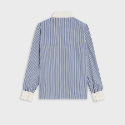 CELINE 'CLAUDINE' COLLAR BLOUSE IN STRIPED SILK FABRIC outlook